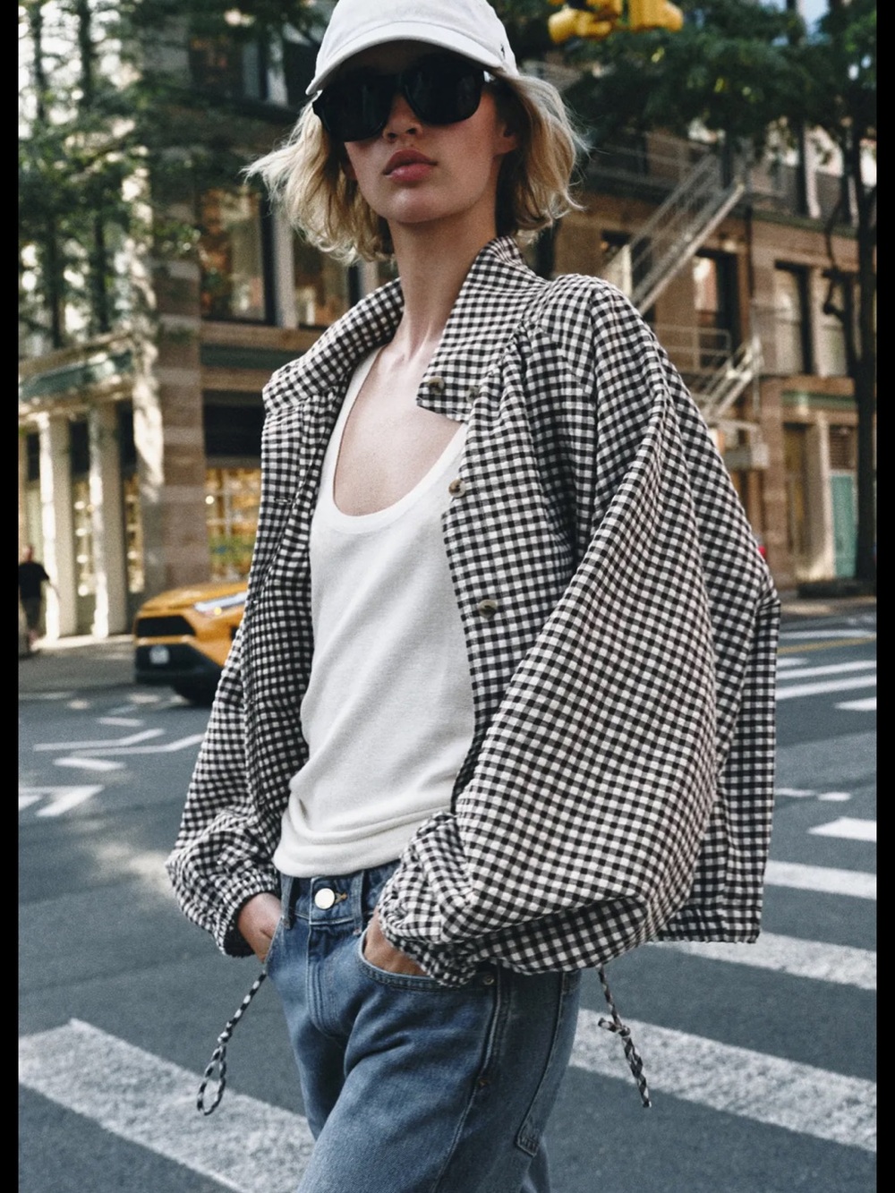 NWT Brown plaid Zara jacket, size L